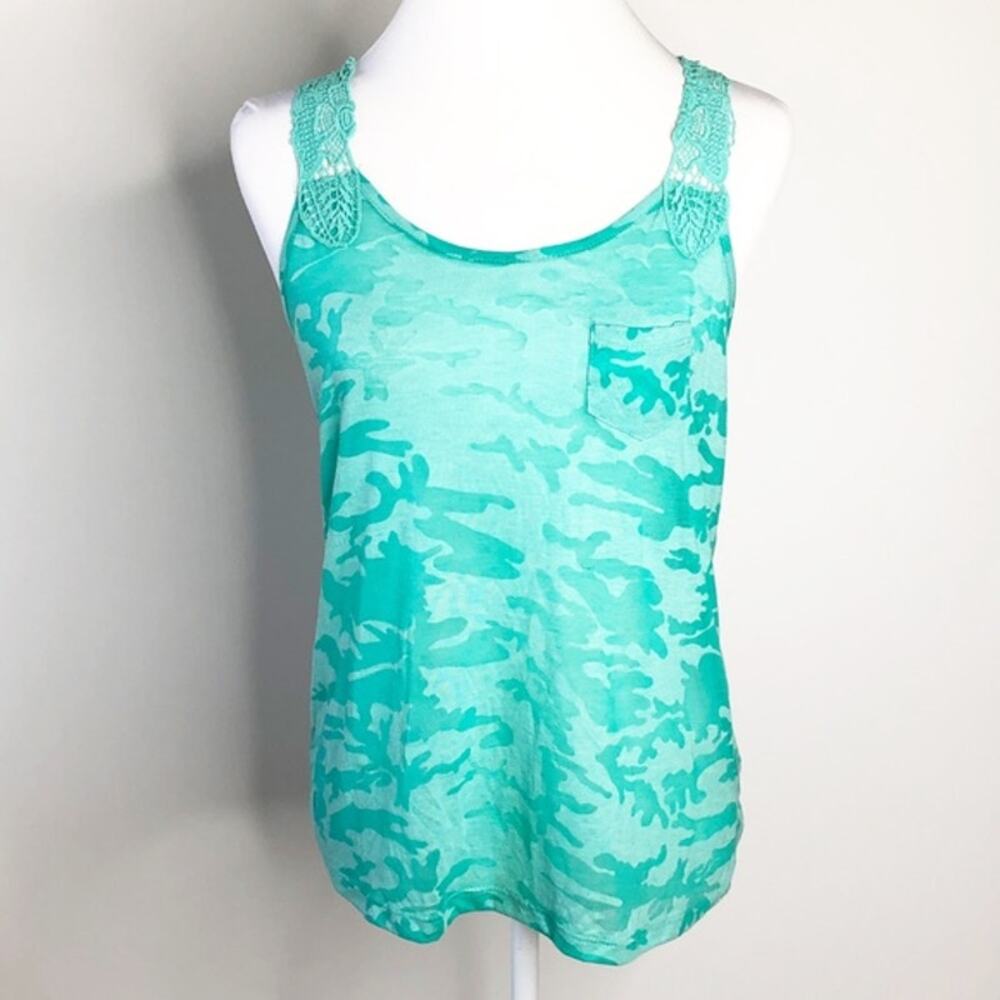Charlotte Russe large Camo lace Racer back tank